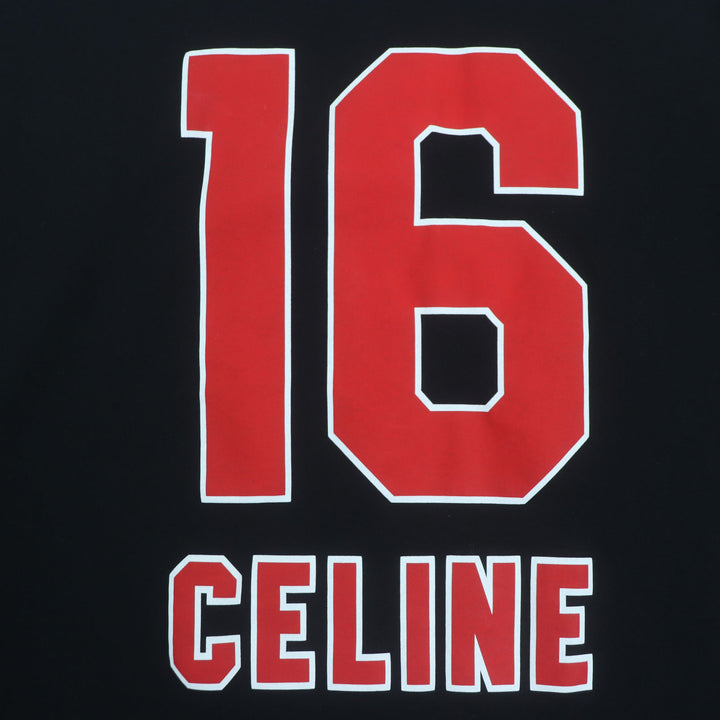美品▼CELINE セリーヌ 23SS 2X87E671Q 16 Skater Cotton Jersey Tee レイヤードデザイン クルーネック 長袖Ｔシャツ XL 正規品 メンズ