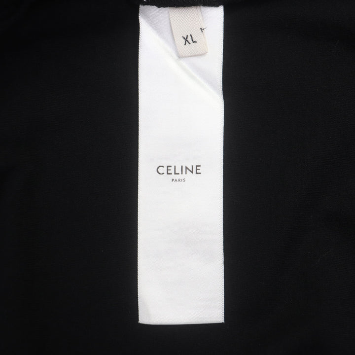 美品▼CELINE セリーヌ 23SS 2X87E671Q 16 Skater Cotton Jersey Tee レイヤードデザイン クルーネック 長袖Ｔシャツ XL 正規品 メンズ