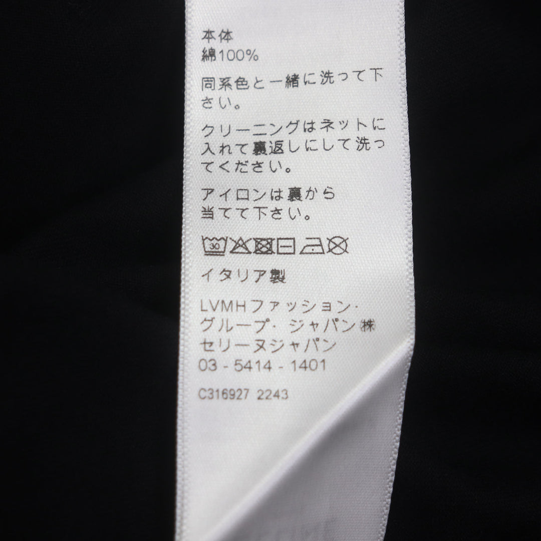 美品▼CELINE セリーヌ 23SS 2X87E671Q 16 Skater Cotton Jersey Tee レイヤードデザイン クルーネック 長袖Ｔシャツ XL 正規品 メンズ