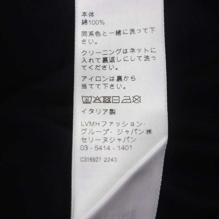 美品▼CELINE セリーヌ 23SS 2X87E671Q 16 Skater Cotton Jersey Tee レイヤードデザイン クルーネック 長袖Ｔシャツ XL 正規品 メンズ