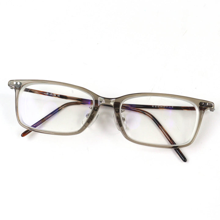 美品△KANEKO OPTICAL 金子眼鏡 ベッコウ柄 スクエアシェイプ メガネ 眼鏡 アイウェア ブラウン 度入り ケース付き メンズ