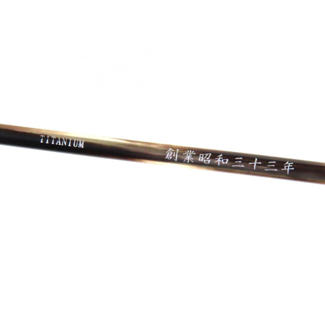 美品▼金子眼鏡 カネコガンキョウ CELLULOID チタニウム マーブル ウェリントン メガネ 眼鏡 アイウェア ブラウン 度入 ケース付 メンズ