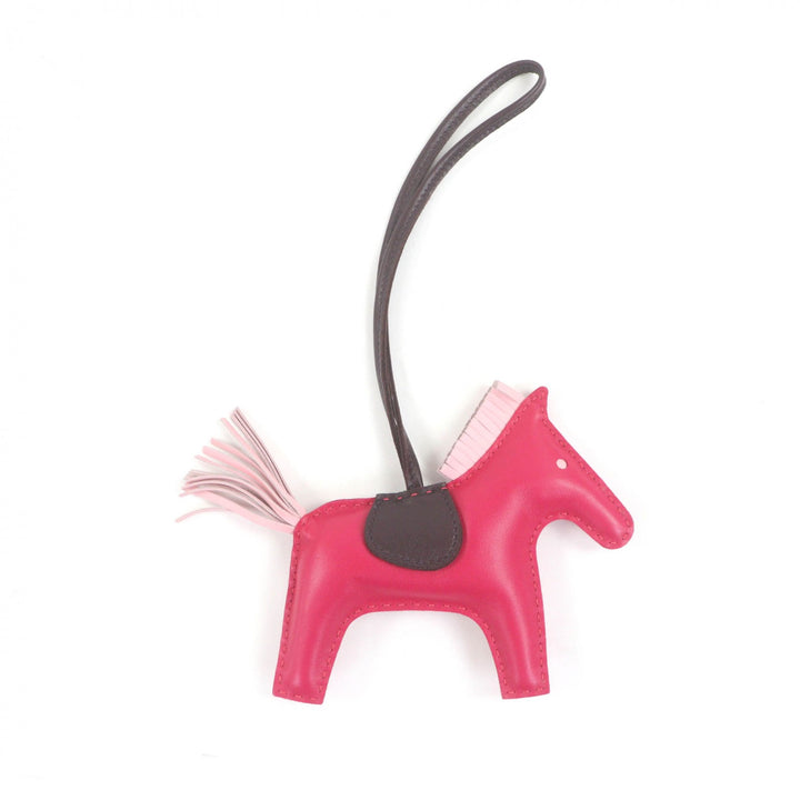 美品★HERMES エルメス ロデオチャーム MM ルージュセリエ/ローズサクラ/フランボワーズ アニョーミロ バッグチャーム Y刻印 箱付き