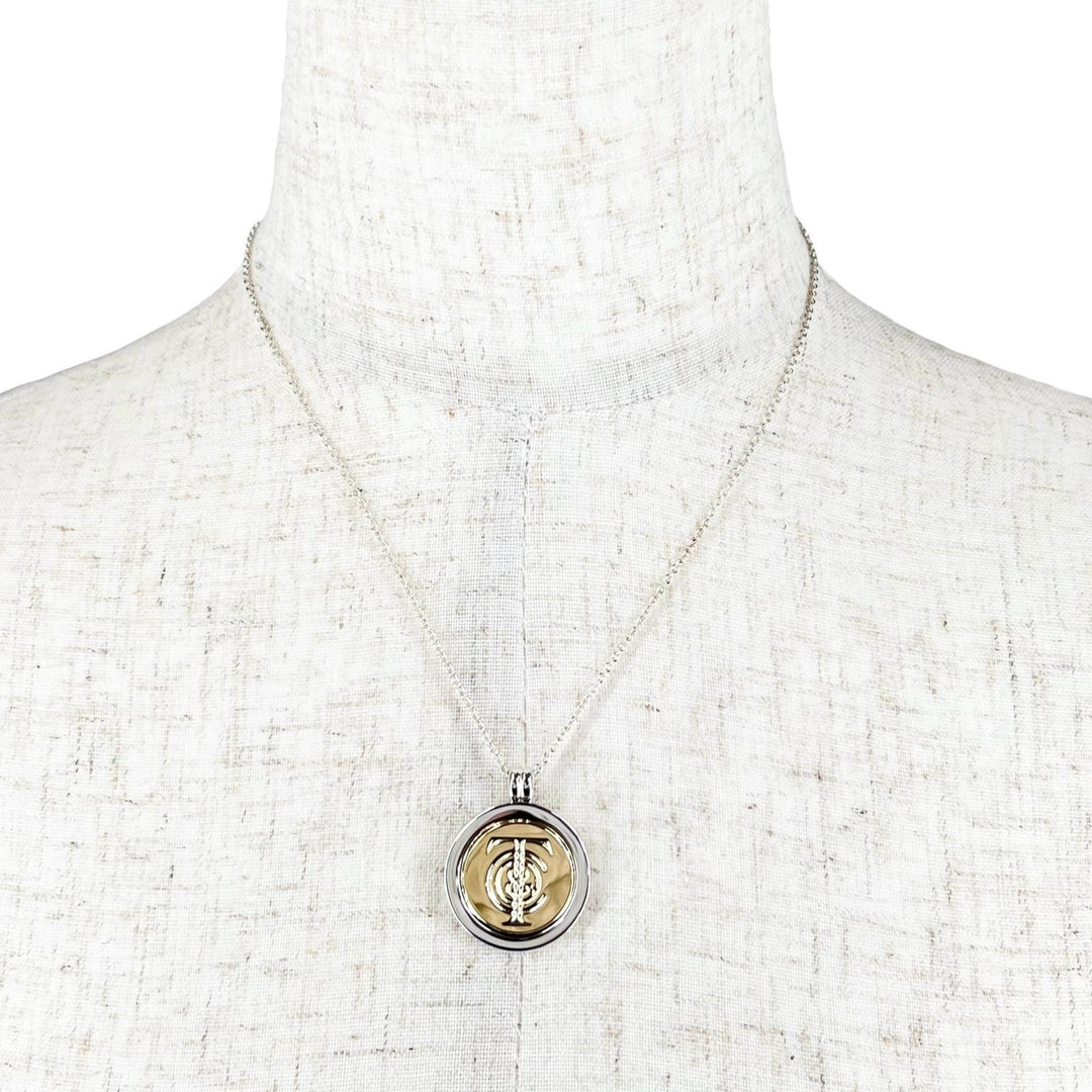 美品▲TIFFANY&amp;Co. ティファニー 925 750 コンビ T&amp;C コインネックレス ペンダント シルバー ゴールド 重量12.7g レディース