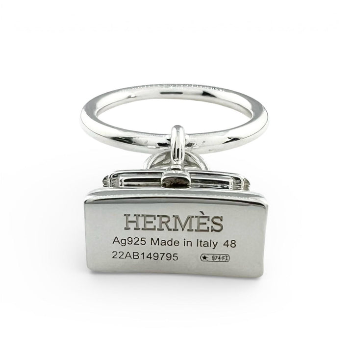 極美品▲HERMES エルメス 2022年製 ケリー アミュレット リング 指輪 AG925シルバー 48 箱・ケース付き イタリア製 重量7.6g レディース