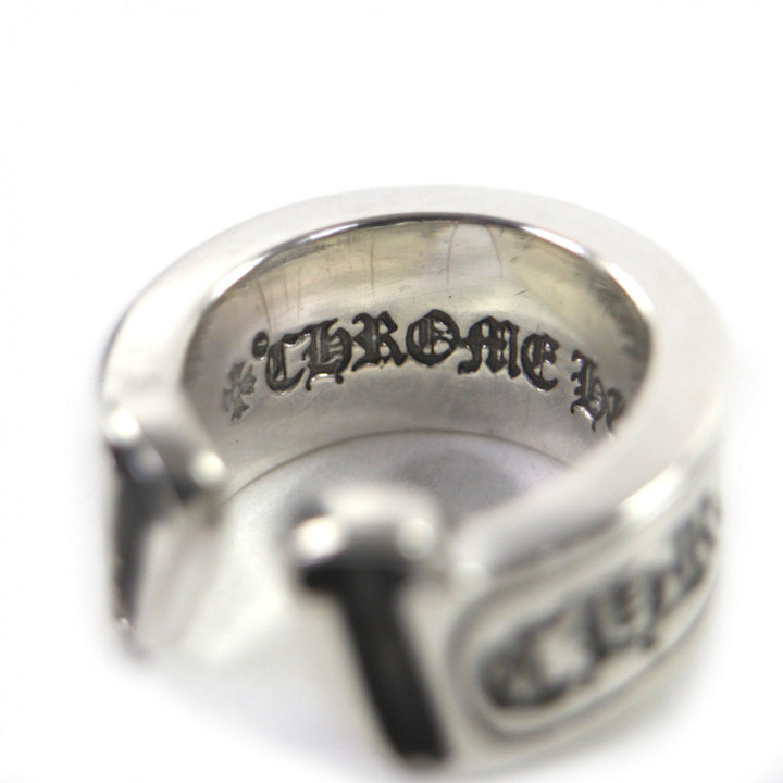 極美品▼CHROME HEARTS クロムハーツ LG SCROLL LABEL　ラージスクロールラベル 925 リング 指輪 シルバー 日本サイズ5号相当 重量11.4g