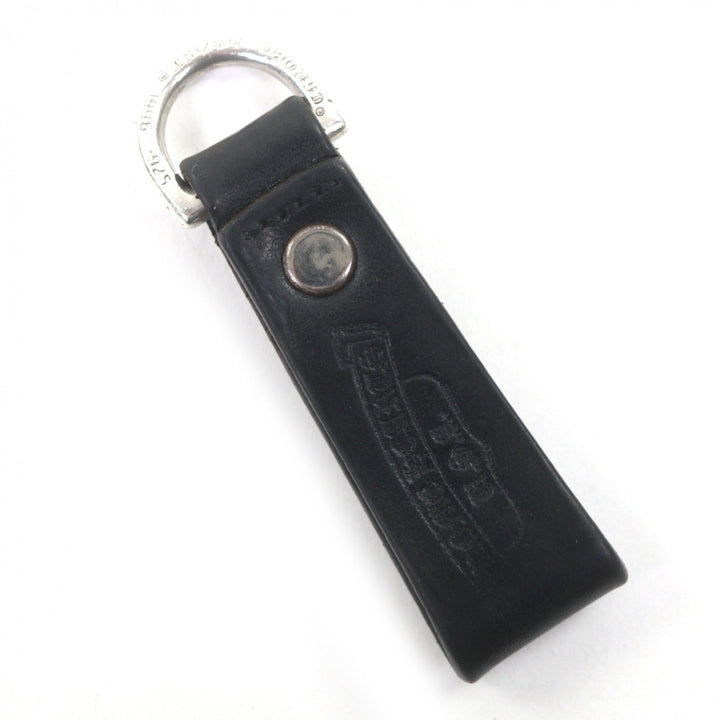 美品▼CHROME HEARTS クロムハーツ 925 レザー クロスボール ベルトループ インヴォイス付き(2021年) キーホルダー シルバー 総重量23g