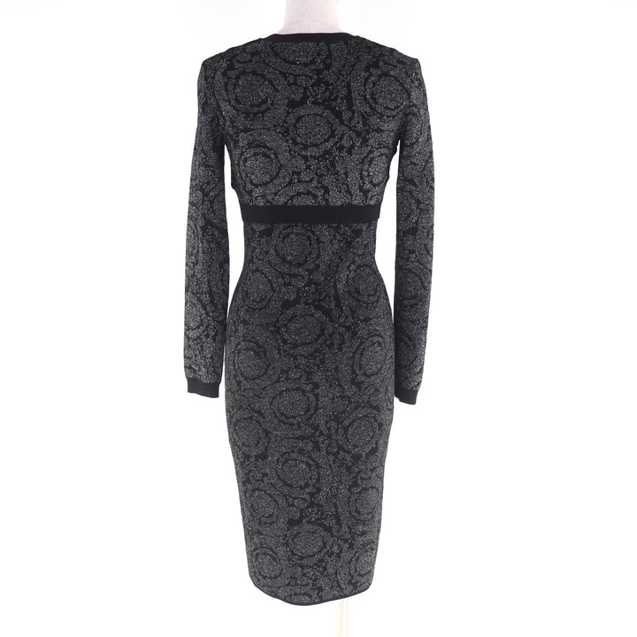 極美品★VERSACE ヴェルサーチ 2023年製 1011020/1011396 メデューサ バロッコ ルレックスニット セットアップ 36/40 伊製 正規品