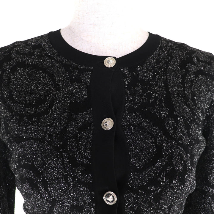 極美品★VERSACE ヴェルサーチ 2023年製 1011020/1011396 メデューサ バロッコ ルレックスニット セットアップ 36/40 伊製 正規品