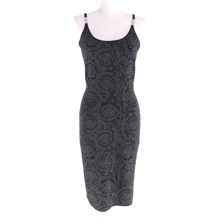 極美品★VERSACE ヴェルサーチ 2023年製 1011020/1011396 メデューサ バロッコ ルレックスニット セットアップ 36/40 伊製 正規品