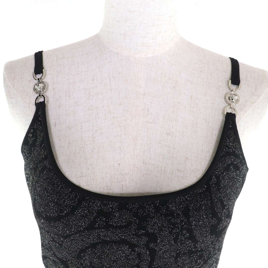 極美品★VERSACE ヴェルサーチ 2023年製 1011020/1011396 メデューサ バロッコ ルレックスニット セットアップ 36/40 伊製 正規品