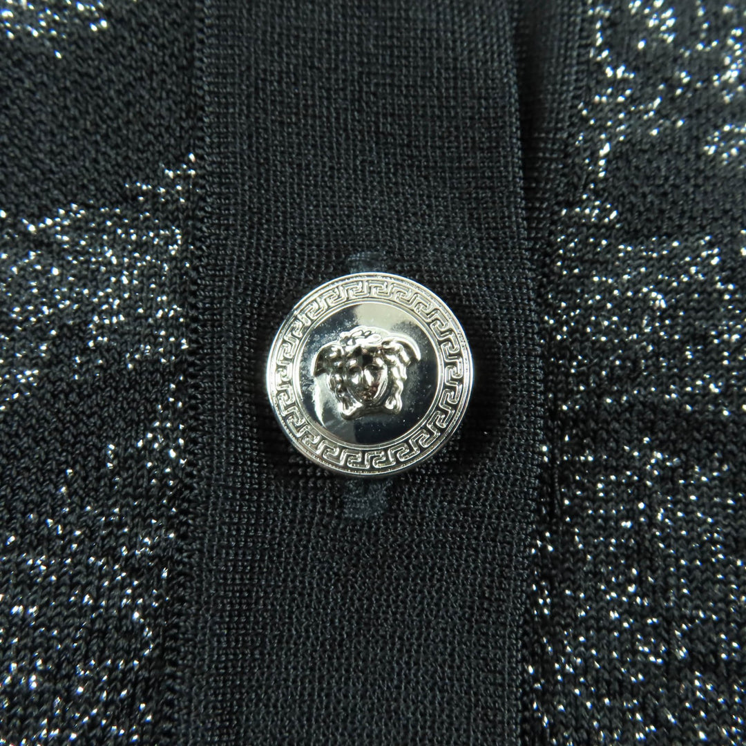 極美品★VERSACE ヴェルサーチ 2023年製 1011020/1011396 メデューサ バロッコ ルレックスニット セットアップ 36/40 伊製 正規品