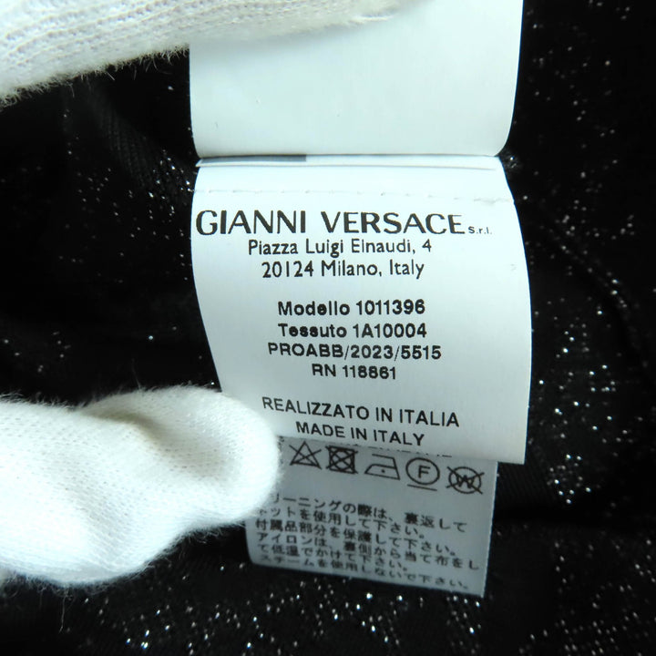 極美品★VERSACE ヴェルサーチ 2023年製 1011020/1011396 メデューサ バロッコ ルレックスニット セットアップ 36/40 伊製 正規品