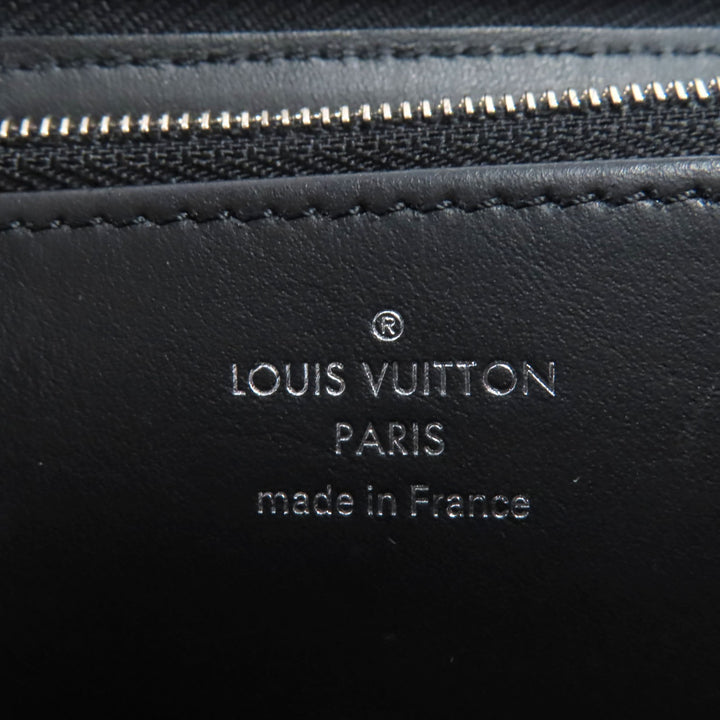極美品◇LOUIS VUITTON ルイヴィトン M61867 ジッピー･ウォレット マヒナ ノワール モノグラム レザー ラウンドファスナー 長財布