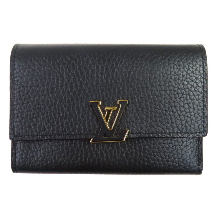 極美品◇LOUIS VUITTON ルイヴィトン M62157 ポルトフォイユ･カプシーヌ コンパクト トリヨンレザー 二つ折り財布