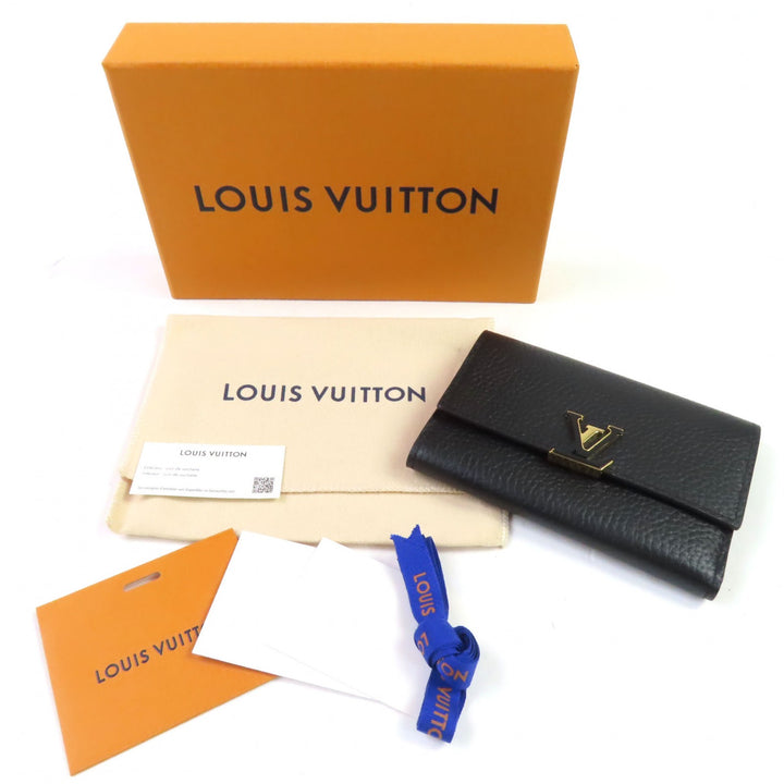 極美品◇LOUIS VUITTON ルイヴィトン M62157 ポルトフォイユ･カプシーヌ コンパクト トリヨンレザー 二つ折り財布