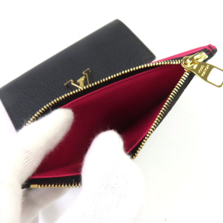極美品◇LOUIS VUITTON ルイヴィトン M62157 ポルトフォイユ･カプシーヌ コンパクト トリヨンレザー 二つ折り財布