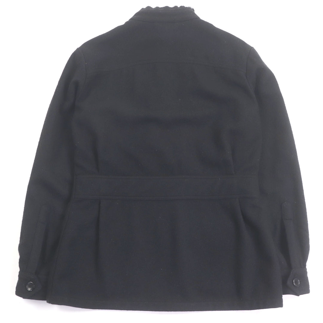 美品□RAF SIMONS ラフシモンズ ウール100％ 04AW WAVES期 M-65 ミリタリージャケット ブルゾンジャケット ブラック 46 正規品 メンズ