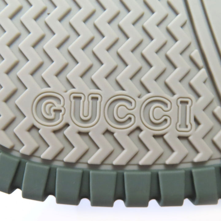 未使用品◇GUCCI グッチ 765437 インターロッキングG ヴィンテージ加工 ハイカット レザー スニーカー シルバー金具 36.5 箱・保存袋付き