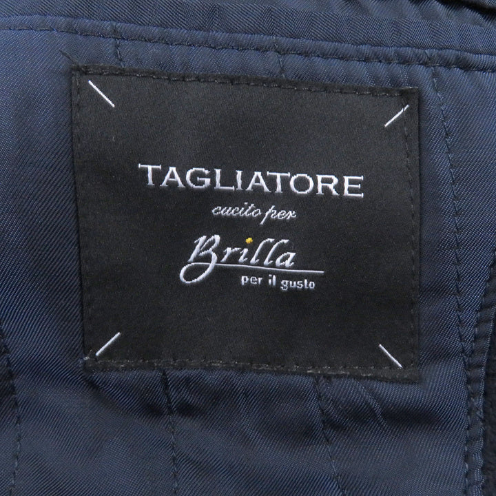 美品□TAGLIATORE タリアトーレ ウール100％ Brilla per il gusto別注 チェスターコート ロングコート ネイビー 42 イタリア製 正規品
