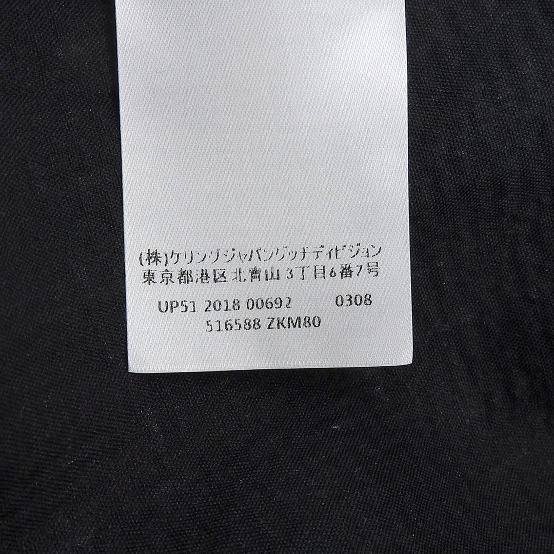 極美品▲GUCCI グッチ 516588 コットン混 タイガーボタン付き チェック柄 ひざ丈 ツイードスカート マルチ 38 伊製 正規品 レディース