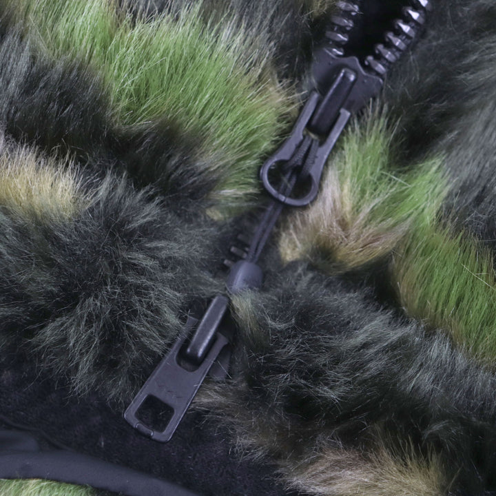 極美品▼ザノースフェイスパープルレーベル NP2967N Camouflage Fur Field Jacket カモフラ 迷彩柄 WZIPIUP フリースジャケット S 正規品