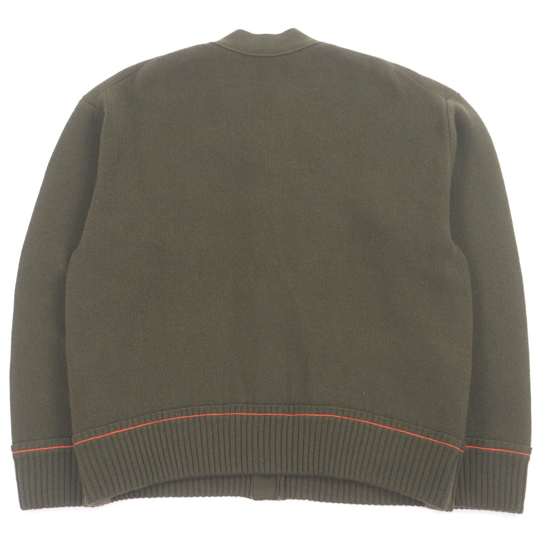 美品□Sacai サカイ 22-02859M Studs Cashmere Knit Cardigan カシミヤ混 ロゴボタン ピンバッジ ニットカーディガン カーキ 1 正規品