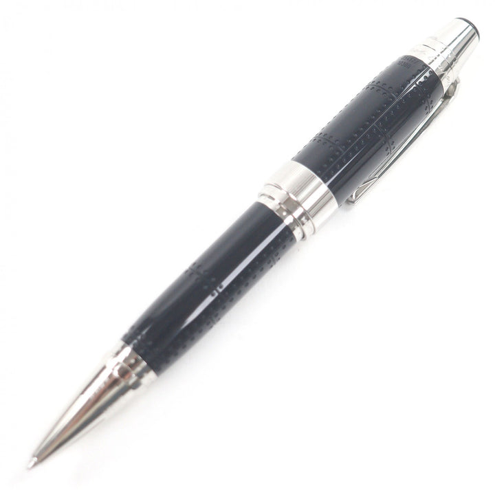 美品□MONTBLANC 作家シリーズアントワーヌ･ド･サン=テグジュペリ 限定モデル ボールペン ダークネイビー シルバー ドイツ製 筆記OK