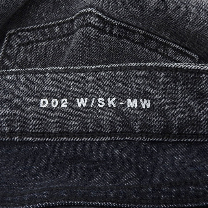 美品▲SAINT LAURENT PARIS サンローランパリ 2013年製 D02 W/SK-MW エディ期 裾ジップ ブラックデニムパンツ 28 イタリア製 レディース