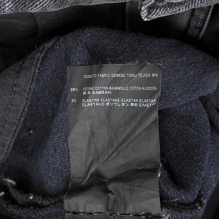 美品▲SAINT LAURENT PARIS サンローランパリ 2013年製 D02 W/SK-MW エディ期 裾ジップ ブラックデニムパンツ 28 イタリア製 レディース