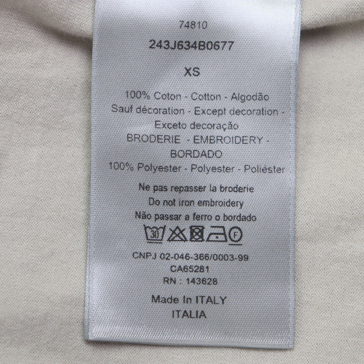 美品▼DIOR ディオール オム 243J634B0677 バックロゴ刺繍 クルーネック ショートスリーブ 半袖Ｔシャツ グレー XS 伊製 正規品 メンズ