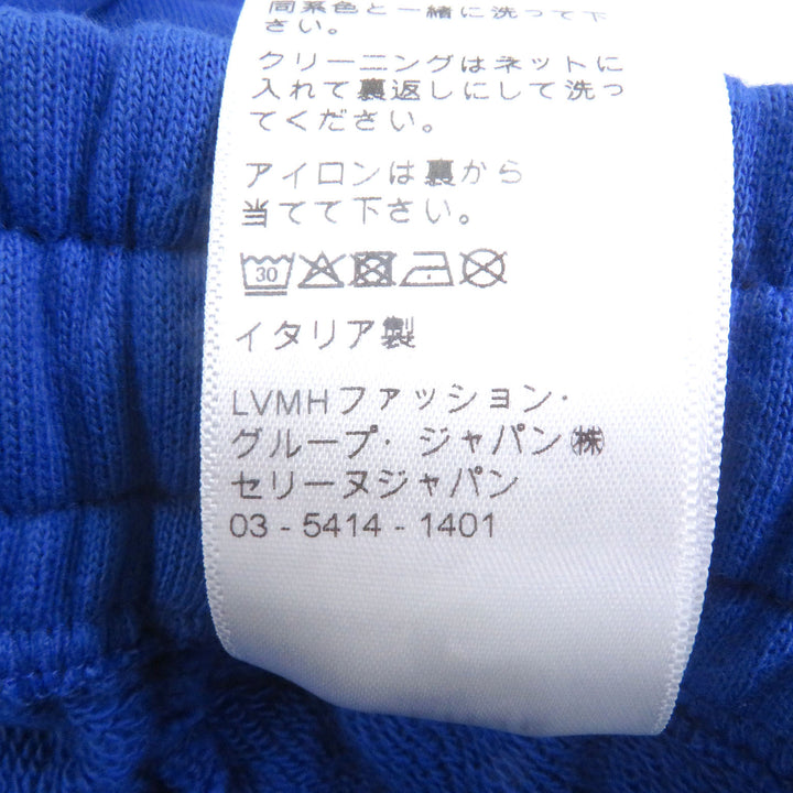 極美品□CELINE セリーヌ 2Z056052H コットン100％ ロゴプリント スウェットパンツ ジョガーパンツ ブルー L イタリア製 正規品 メンズ