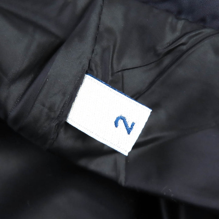 美品△MONCLER モンクレール 2021年製 JOFFE ロゴラバーワッペン フーデッド ダウンジャケット ネイビー ブラック 2 正規品 メンズ