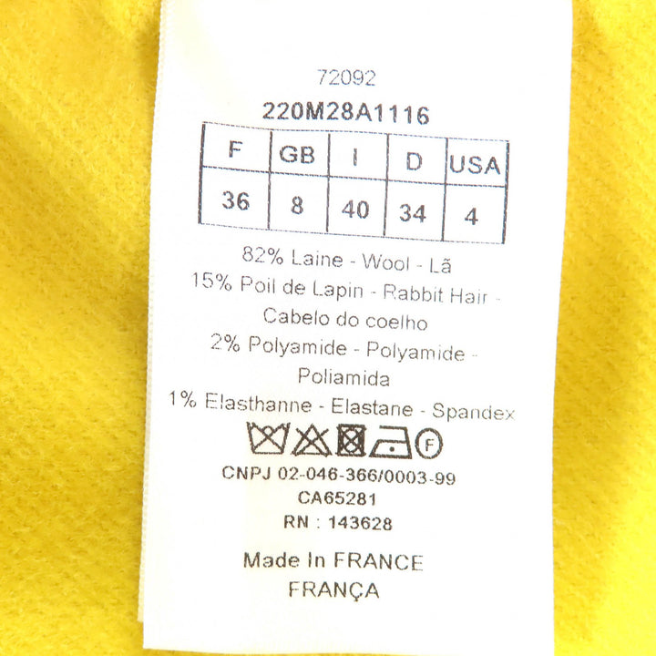 未使用品△Christian Dior クリスチャンディオール 22SS 220M28A1116 ウール ラビット ダブルブレストコート ランウェイ着用 40 正規品