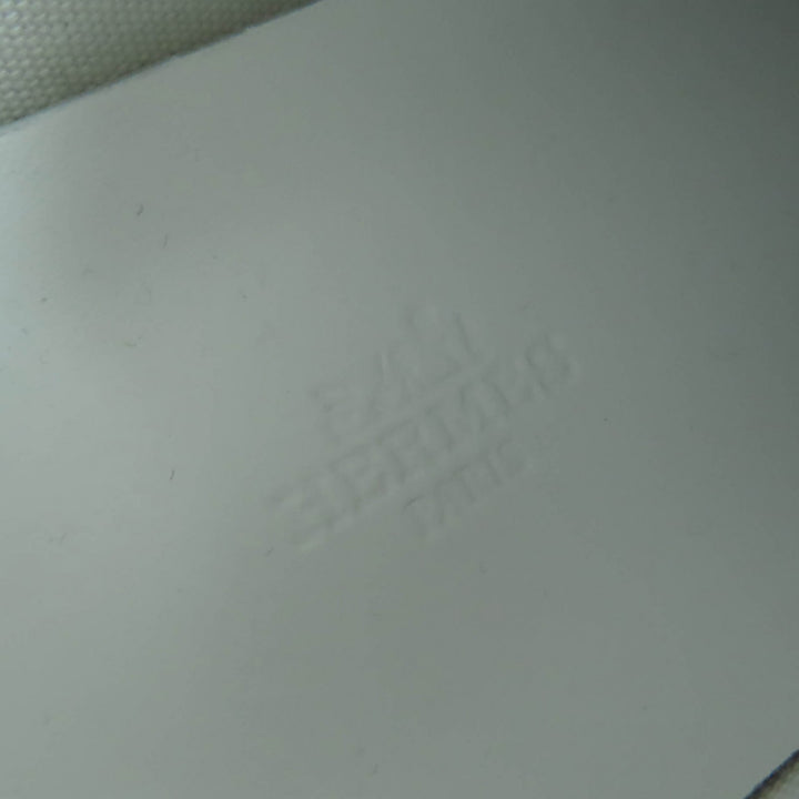 極美品☆HERMES エルメス ゲット ファブリック レザー使い ローカットスニーカー ホワイト グレー 35.5 箱・保存袋付 伊製 レディース