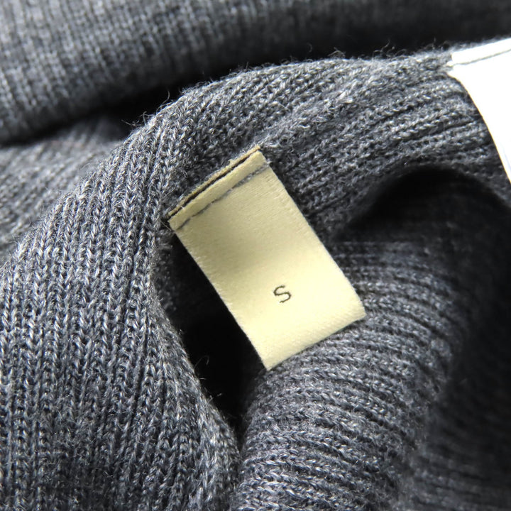 極美品△GUCCI グッチ 23AW 758109 ウール シルク リブニット タンクトップ ノースリーブトップス グレー S イタリア製 正規品 メンズ
