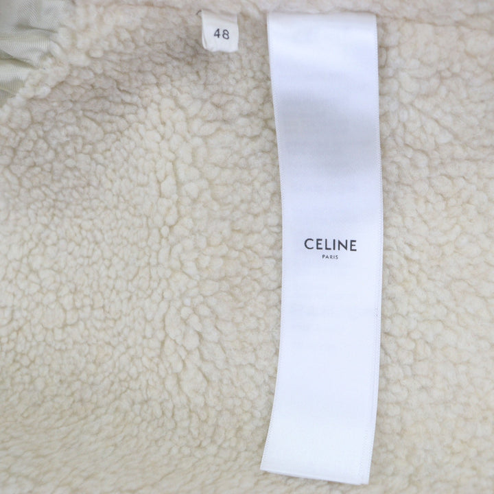 美品▼CELINE セリーヌ 24AW 2W93C227R ナイロン エディ期 フリースCパッチ付 コーチジャケット ブラック 48 正規品 メンズ 定価313500円