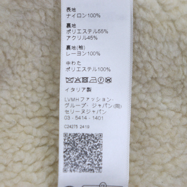 美品▼CELINE セリーヌ 24AW 2W93C227R ナイロン エディ期 フリースCパッチ付 コーチジャケット ブラック 48 正規品 メンズ 定価313500円