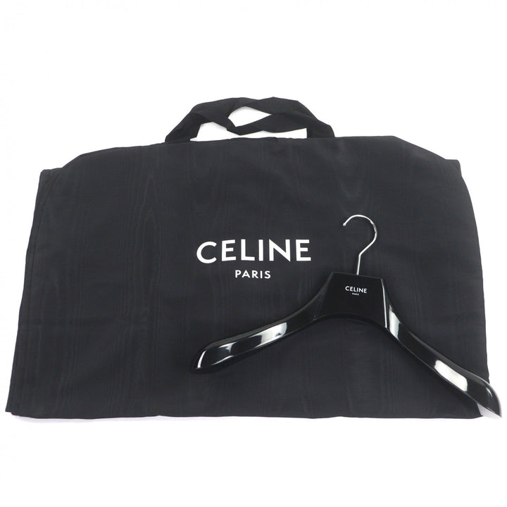 美品▼CELINE セリーヌ 24AW 2W93C227R ナイロン エディ期 フリースCパッチ付 コーチジャケット ブラック 48 正規品 メンズ 定価313500円