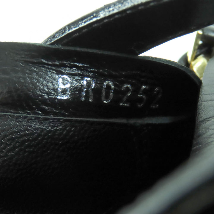 極美品★LOUIS VUITTON ルイヴィトン モノグラム ベルトデザイン サイドZIP レザー アンクルブーツ ブラック 37 イタリア製 レディース