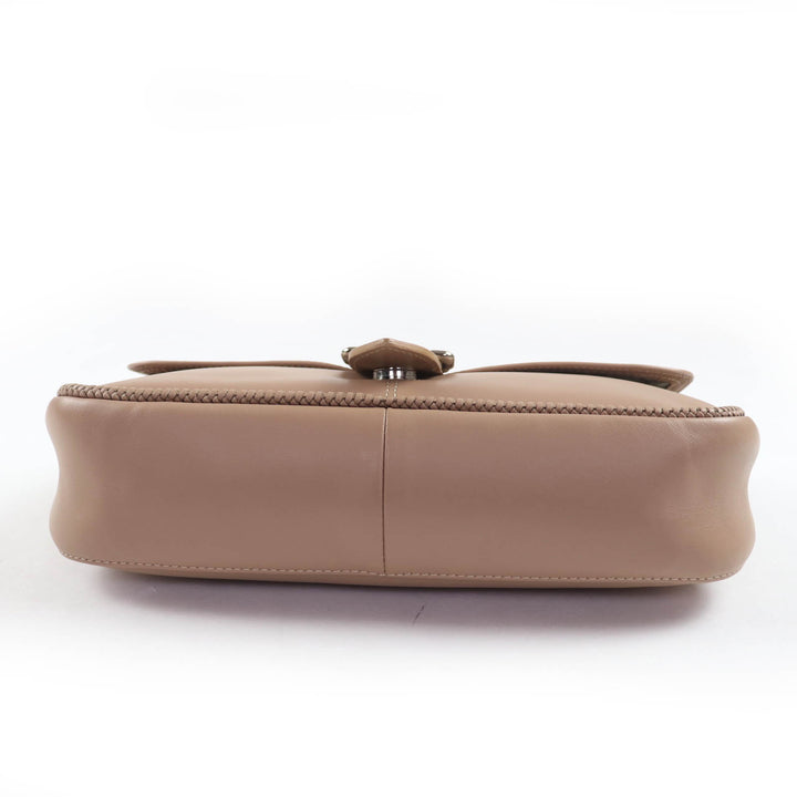 極美品☆Longchamp ロンシャン アマゾーヌ チェーン 2WAY レザー ハンドバッグ ショルダーバッグ ブラウン 保存袋付き フランス製