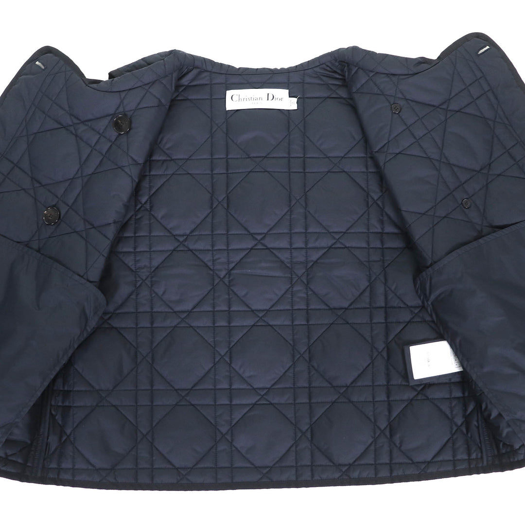極美品△Christian Dior クリスチャンディオール 23SS 317G19A2827 マクロカナージュ キルティングテクニカルタフタベスト 40 正規品