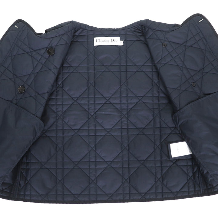 極美品△Christian Dior クリスチャンディオール 23SS 317G19A2827 マクロカナージュ キルティングテクニカルタフタベスト 40 正規品