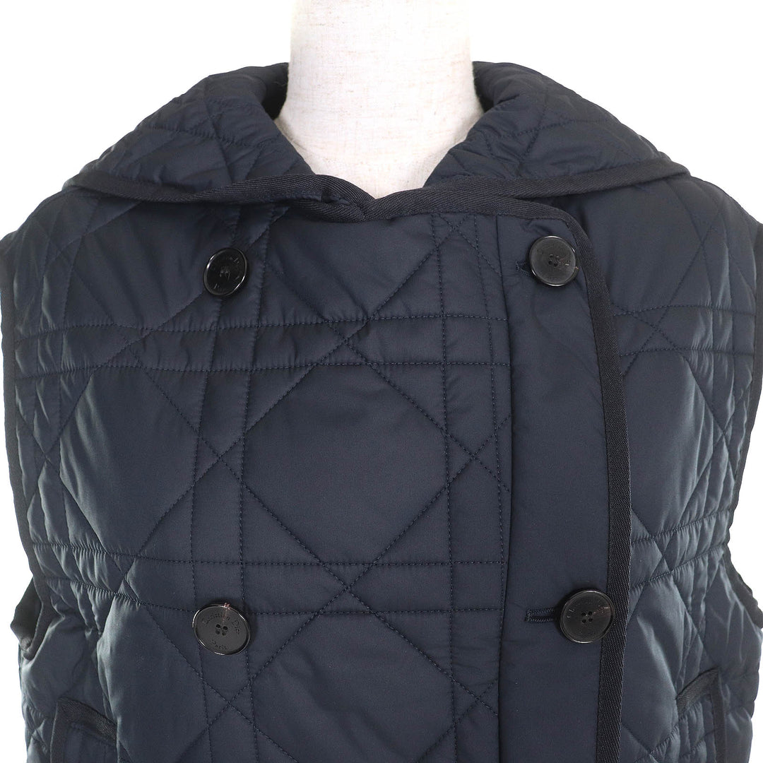 極美品△Christian Dior クリスチャンディオール 23SS 317G19A2827 マクロカナージュ キルティングテクニカルタフタベスト 40 正規品