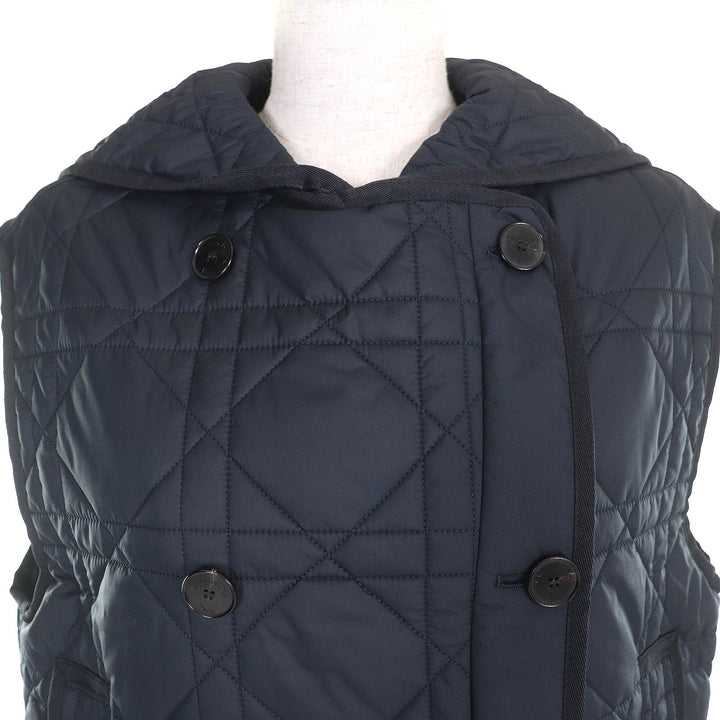 極美品△Christian Dior クリスチャンディオール 23SS 317G19A2827 マクロカナージュ キルティングテクニカルタフタベスト 40 正規品