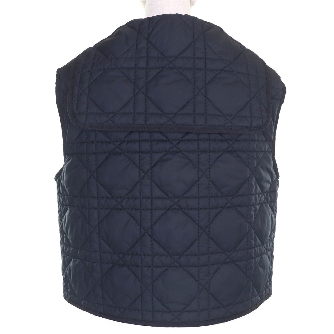 極美品△Christian Dior クリスチャンディオール 23SS 317G19A2827 マクロカナージュ キルティングテクニカルタフタベスト 40 正規品