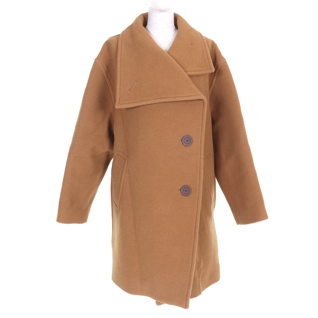 美品△ACNE STUDIOS アクネストゥディオズ FN-WN-OUTW000497 ファンネルネックコート ウール オーバーサイズフィット コート キャメル 34