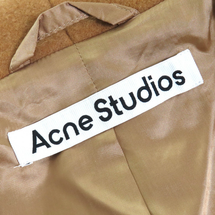 美品△ACNE STUDIOS アクネストゥディオズ FN-WN-OUTW000497 ファンネルネックコート ウール オーバーサイズフィット コート キャメル 34