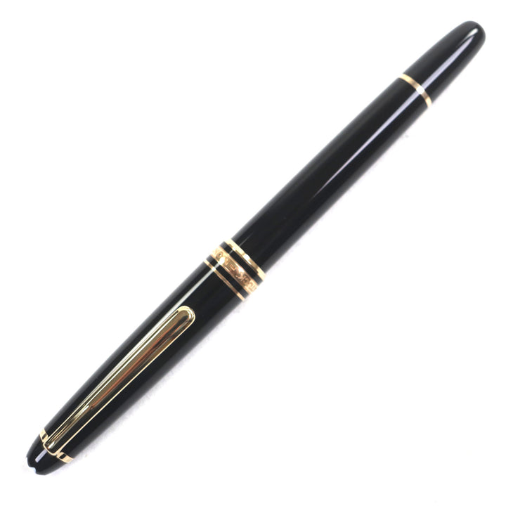 極美品▼MONTBLANC モンブラン マイスターシュテュック クラシック ペン先14K Mニブ ホワイトスター 万年筆 ブラック ゴールド ドイツ製