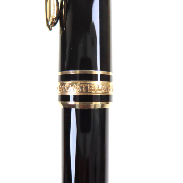 極美品▼MONTBLANC モンブラン マイスターシュテュック クラシック ペン先14K Mニブ ホワイトスター 万年筆 ブラック ゴールド ドイツ製